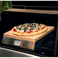 אביזר צלייה לגריל: אבן פיצה לגריל,PizzaQue Pizza Stone Grill, חברת BULLBBQ